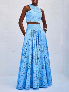 womens two piece set, crop top and skirt set, Two Piece skirt set, eyelet dress, Two piece Maxi Dress, skirt set, two piece sets women, lace dress,  two piece lounge sets, summer co ord outfits, two piece co ord set skirt, beach maxi dress, Stylish summer co-ord set, High neck crop top and flowy skirt outfit for women aged 24–44.