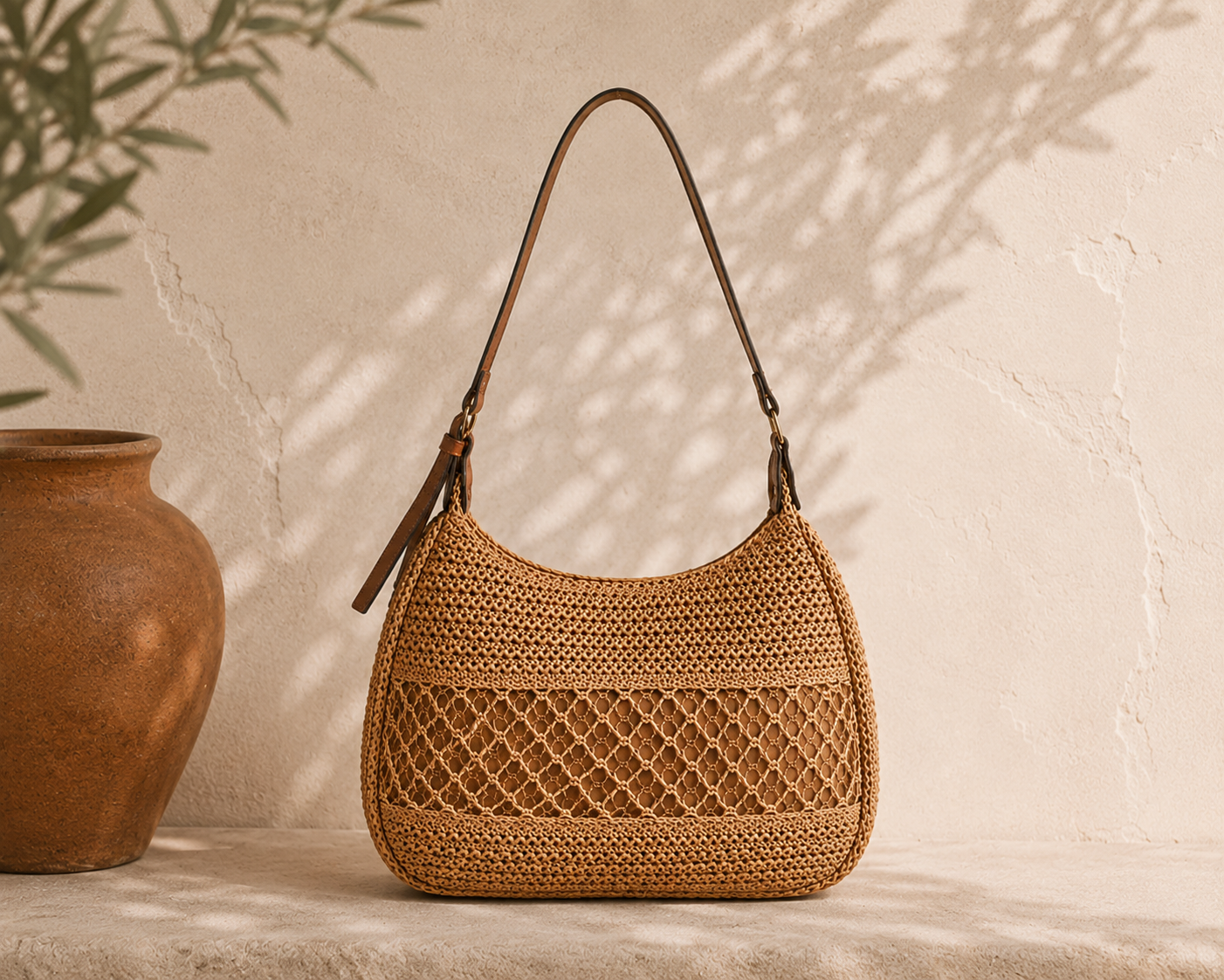 boho straw bag, Resort babohog women, Raffia handbag with basket weave , Vacation straw bag, beach bag for women, Woven straw bag with natural woven bag texture and soft crescent curved shape, straw shoulder bag styled as a vacation straw bag for resort bag women summer travel outfits, Cutout weave handbag.