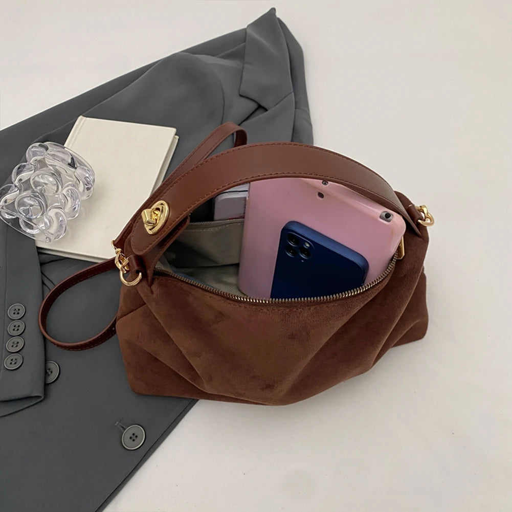 Berkely Quiet Luxury Suede Hobo Bag | Shoulder Minimalist Tote handbag | Workwear Slouchy hobo bag