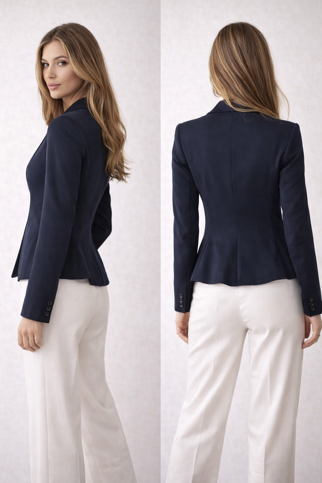 pleated sculpted blazer for women