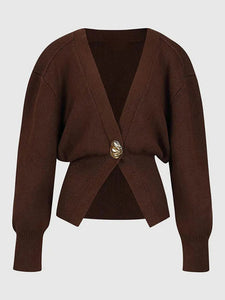 cardigan shrug in brown color
