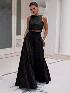 black eyelet dress, black two piece set, crop top and maxi skirt set, long maxi skirt dress, 2 piece sets, matching set women, Coord set dress, ladies cords, holiday two piece sets, skirt co ords sets, two piece lounge sets, summer co ord outfits, two piece co ord set skirt, two piece outfits for women, co ord sets women, beach maxi dress, top and maxi skirt, long maxi dress.