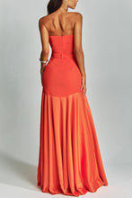 Load image into Gallery viewer, corset dress for women, satin evening dress, gown dress
off shoulder gown, off shoulder evening gown, strapless gown
mermaid gown, wedding guest dresses, cocktail dress for women, 
corset evening dresses
