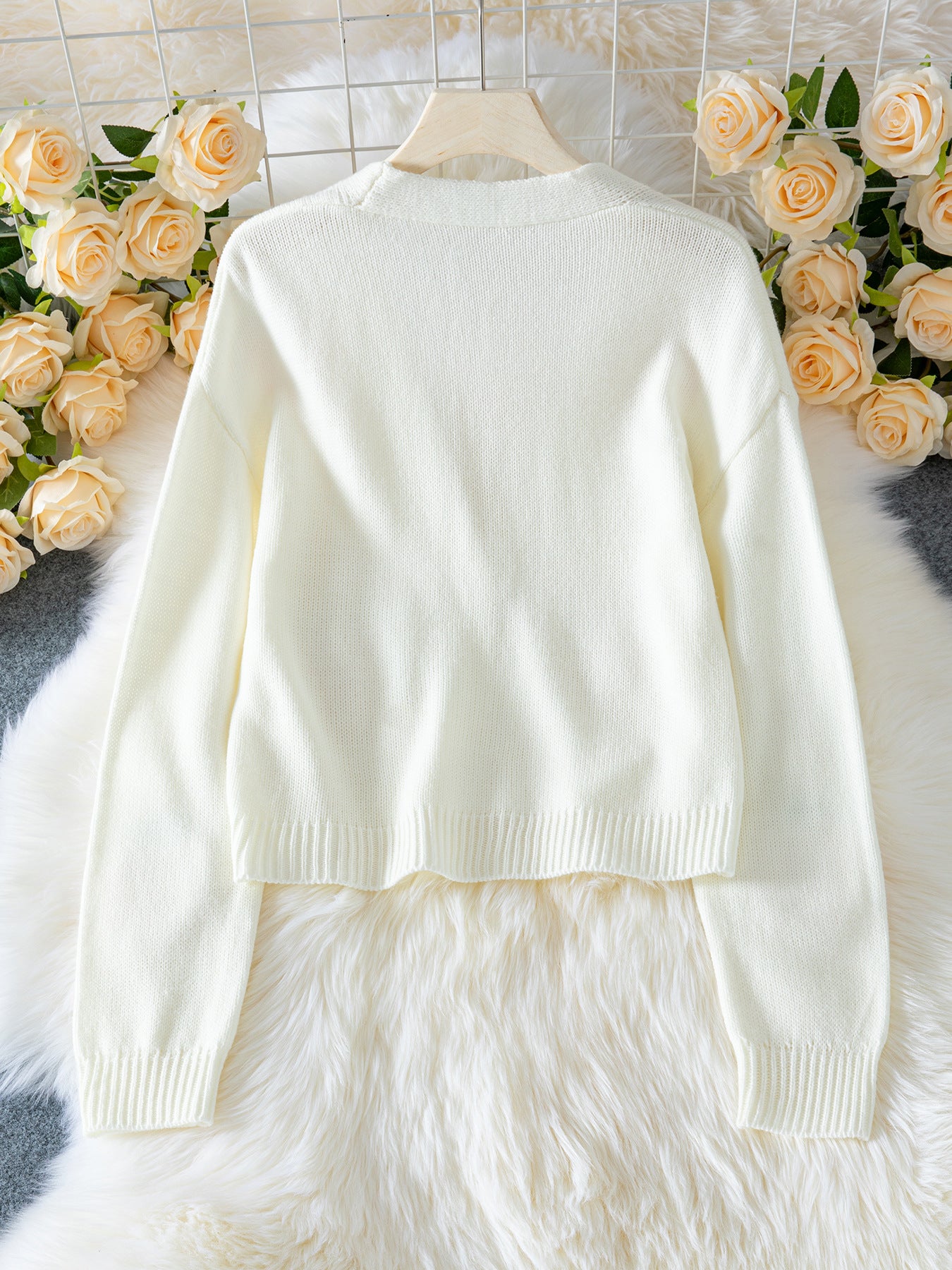 Avery Strawberry Knit Cardigan Sweater for Women – Cute Fall Layering Sweater Top | Cozy Fall Sweater | Cute Cardigan