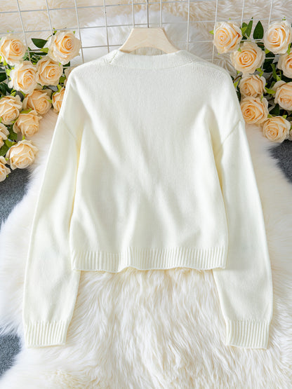 Avery Strawberry Knit Cardigan Sweater for Women – Cute Fall Layering Sweater Top | Cozy Fall Sweater | Cute Cardigan