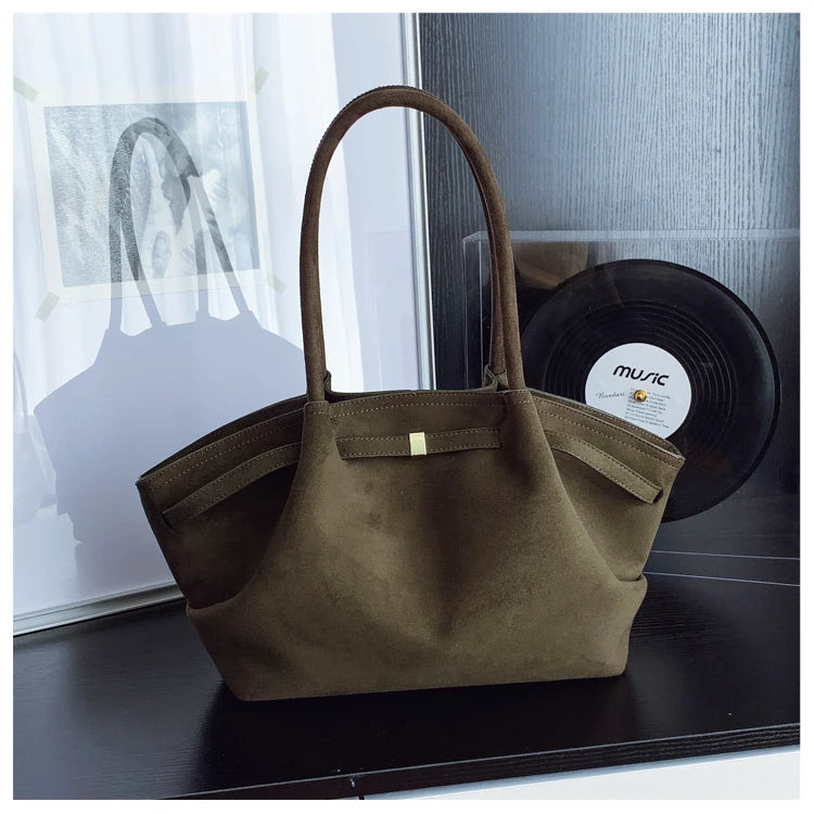 Heirloom Faux Suede Tote Bag | Shoulder Bag