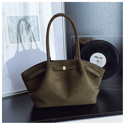 Heirloom Faux Suede Tote Bag | Shoulder Bag