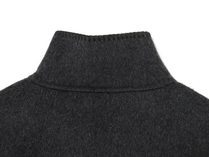 Agatha Oversized Funnel Neck Jacket | Contrast Stitch Jacket Coat