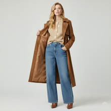 Load image into Gallery viewer, Korean fashion sweater, Beige high-neck wool-blend sweater with daisy buttons, cozy fall knit top for women, soft girl aesthetic outfit, quiet luxury sweater perfect for winter layering and casual workwear, soft girl aesthetic sweater.