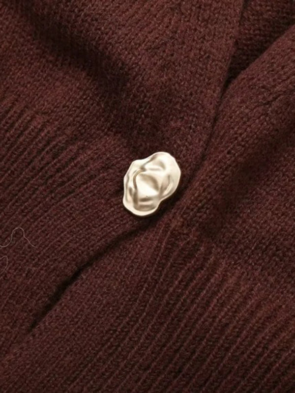 fall statement button cardigan