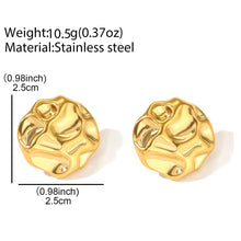 Load image into Gallery viewer, Azure Sculptural Statement Stud Earrings in Gold &amp; Silver | Textured Chunky Modern Fashion Jewelry for Women