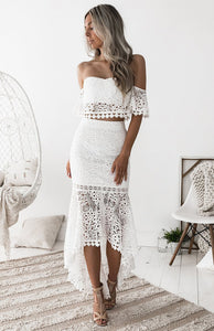 crochet two piece skirt set, crop top and skirt set, lace dress, two piece dress, two piece skirt set, two piece crochet set, two piece maxi dress, matching sets women, tiered ruffle dress, co ord skirt set, co ord sets, white lace dress, co ords, lace wedding dress, lace midi dress, 2 piece skirt set, lace cocktail dress, skirt set, wedding guest dress, white lace dress, white two piece set.