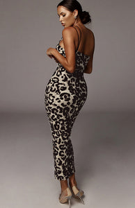 Women's Leopard Print Dress, Bodycon Midi Dress, Plunging V Neck Dress, Bodycon Bandage Dress, Leopard Print Bodycon Dress, Bandage dress, Backless Midi Dress, Sexy Leopard Print Bodycon Dress, V Neck Midi Dress, Bodycon Cocktail Dress, Stretchy Bodycon Dress, Women's Party Dress, slant strap Neck Dress, Chic Women's Fashion 2024, Summer Dress 2024, Elegant Bodycon Dress. 