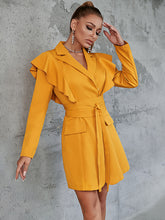 Load image into Gallery viewer, womens blazer dress,  Blazer Dress Outfit, suit dress, ,Power classic suit dress, Long coat Dress. Suit Coat Dress, Blazer Dress, womens business attire dress, womens semi formal dress, Women Blazer, Modern blazer, business casual women, formal wear dress.