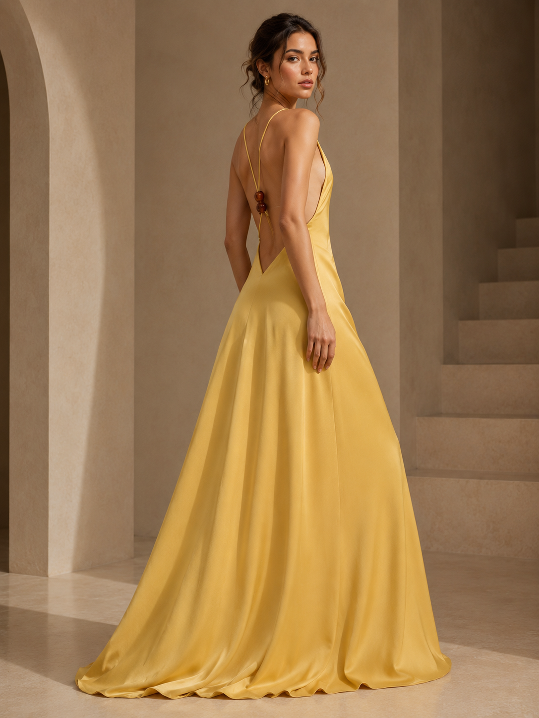 gold summer dress Golden Hour Maxi Dress, sunset dress, summer maxi dress. – Soleil and Lemons main image 0