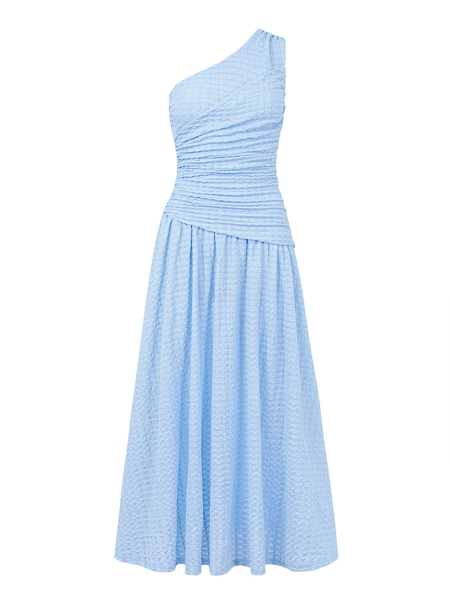 stretch cotton poplin one shoulder drop waist maxi dress Seamoss Floral Bayou One Shoulder Maxi Dress – Sugarlips main image 1