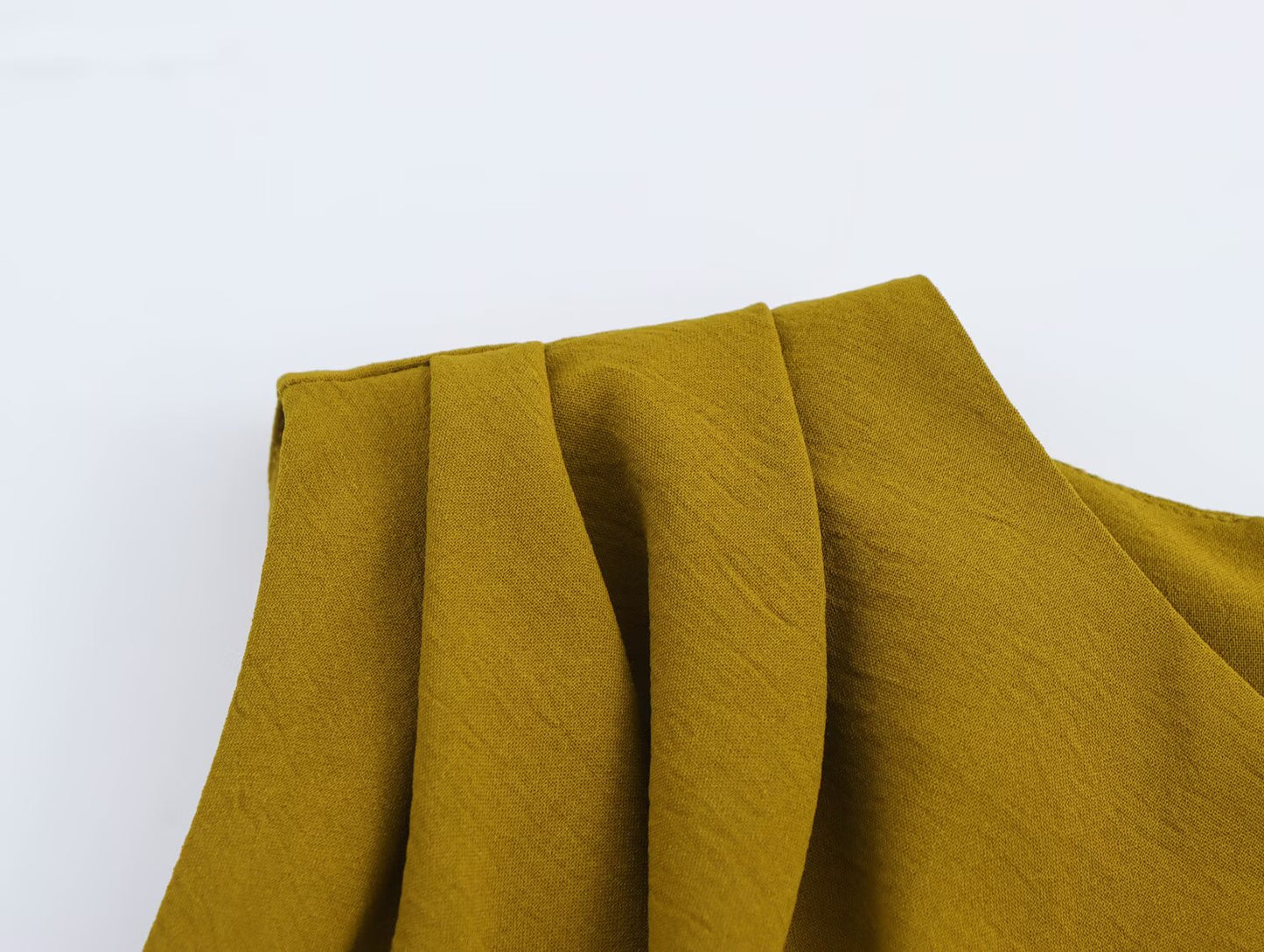 Amy Draped Midi Dress | Mustard Gold Semi formal Midi with Metallic Details | Work-to-Evening & Date Night Dress