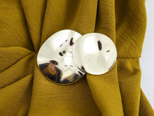 Load image into Gallery viewer, Amy Draped Midi Dress | Mustard Gold Semi formal Midi with Metallic Details | Work-to-Evening &amp; Date Night Dress | Cocktail Dress