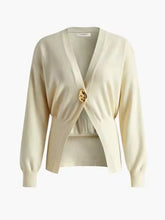 Load image into Gallery viewer, Amelia V-neck Button Front Knit cardigan | Sweater Vest | Shrug Cardigan | Fall Cardigan Outfit