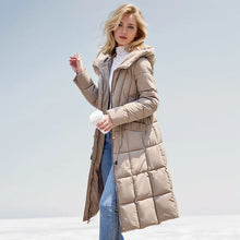 Load image into Gallery viewer, Quilted Long Puffer Parka Jacket, puffer jacket women, womens parka, quilted parka coat, parka coat, quilted coat, puffer jacket womens, parka down jacket, long puffer jacket, winter jacket women, parka jacket women, puffer parka, puffer coat, womens parka coat, long black puffer coat, down coat women