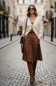 quiet luxury knitwear, Statement button cardigan with cinched waist and V neckline timeless women’s knit sweater, versatile for fall layering, quiet luxury capsule wardrobes, and classy everyday chic looks, V-neck cardigan women, fall layering piece.
