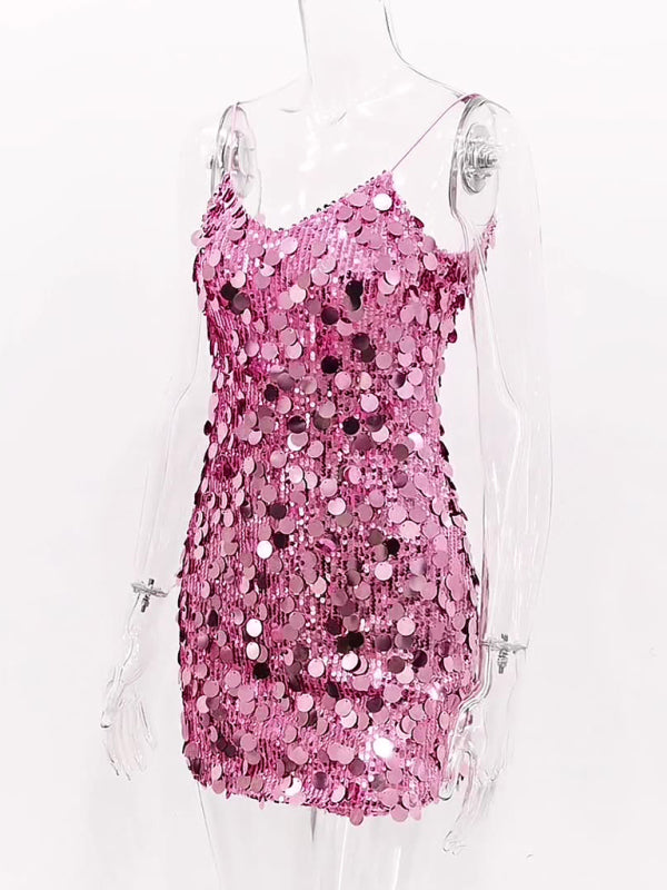 Romilly Sequin Mini Dress - Candy Pink M Romilly Sequin Mini Dress - Candy Pink M