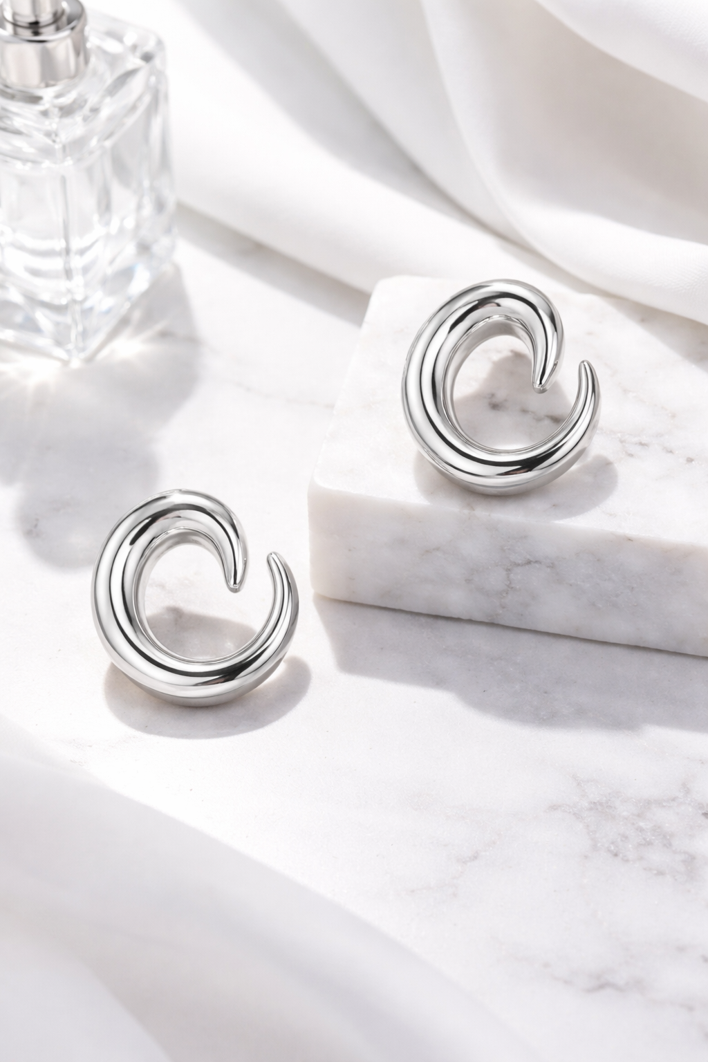 Bold Chunky Gold & Silver Hoop Earrings | Sculptural Statement Earrings for Women