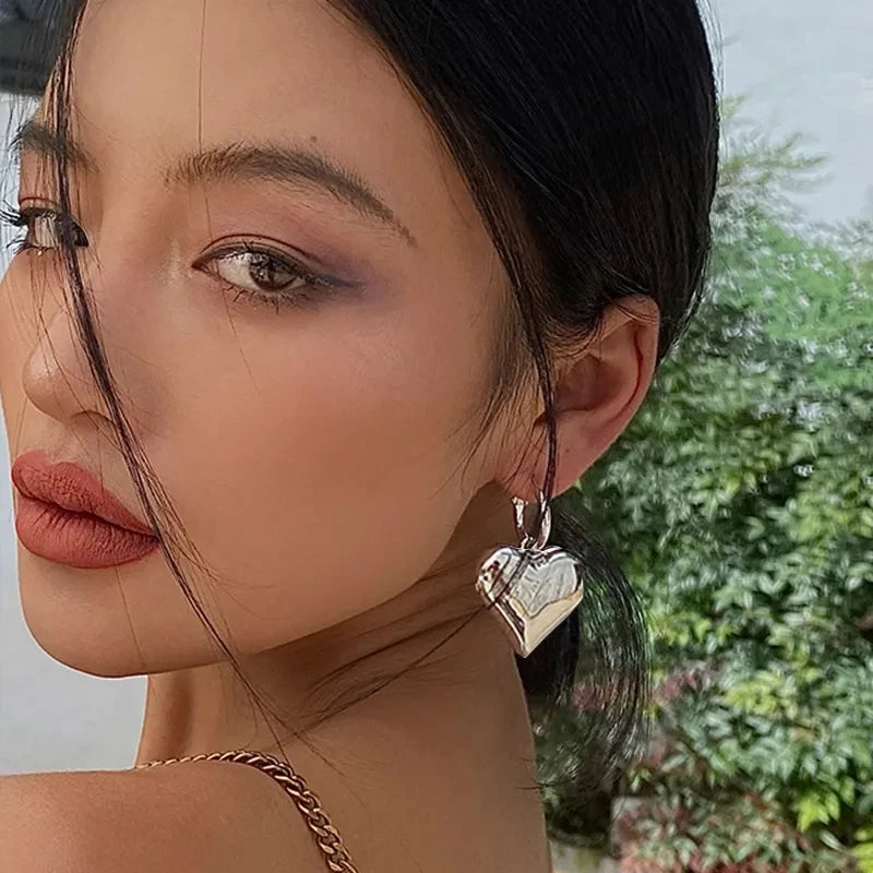 heart drop classic earrings for women