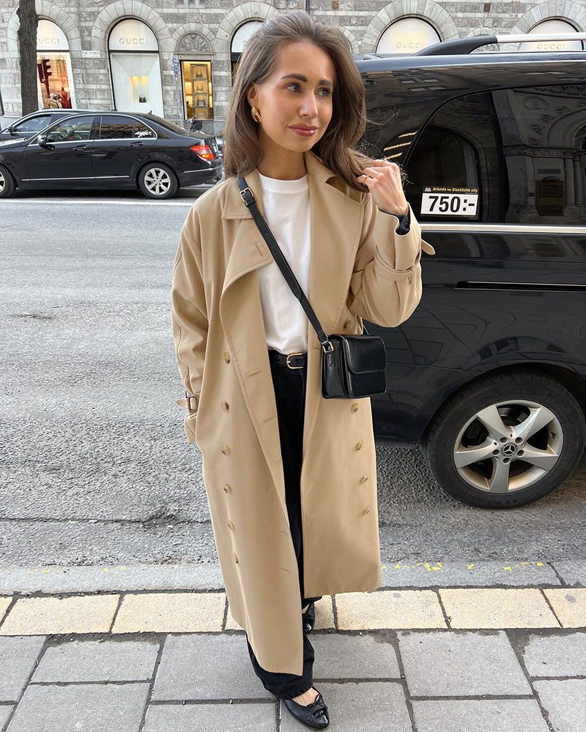 trench coat women, travel trench coat women, coats for women, smart casual trench coat outfit, belted trench coat for work women, relaxed straight cut trench coat for layering, old money classic trench coat for tall women, elegant coats women.
