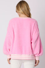 Load image into Gallery viewer, womens sequin sweatshirt, Sparkly top, womens jumper, christmas sweatshirt, holiday sweater, christmas jumper, cute sweatshirt, Women&#39;s Winter clothing, Womens Crew Neck Sweater, Sweater Top, Holiday Sweater, pink sweater