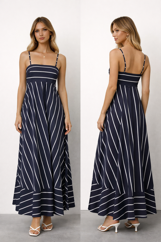 summer flare maxi striped dress, fit and flare maxi dress, flowy maxi dress, long maxi dress, summer sundress, long dresses for women, maxi dresses for women, Best summer dresses for women US, long summer dresses, boho maxi dress, island dress, boho  beach dress.