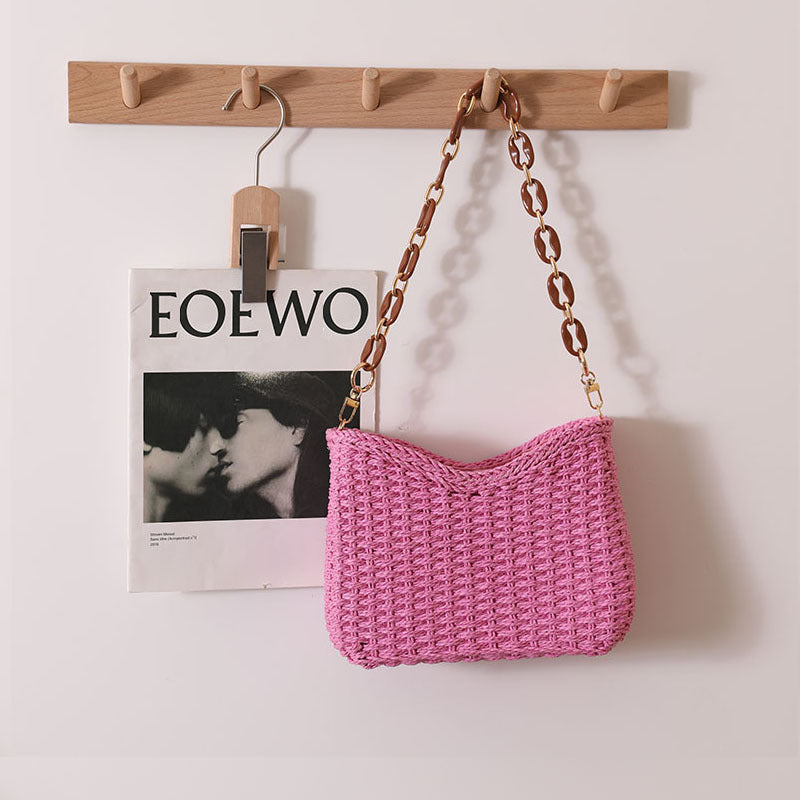 summer shoulder bag, straw market bag, raffia shoulder bag, raffia beach bag for women, wicker bag, straw vacation handbag, raffia sling purse for women, boho straw bag summer, casual summer handbag.