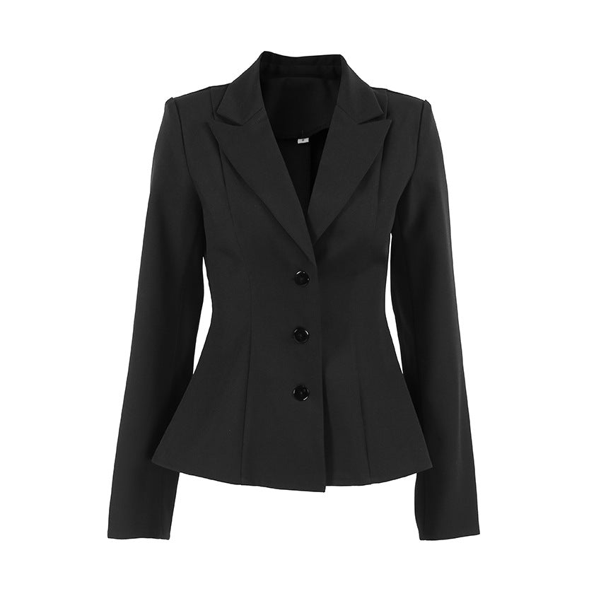 black sculpted tailored blazer