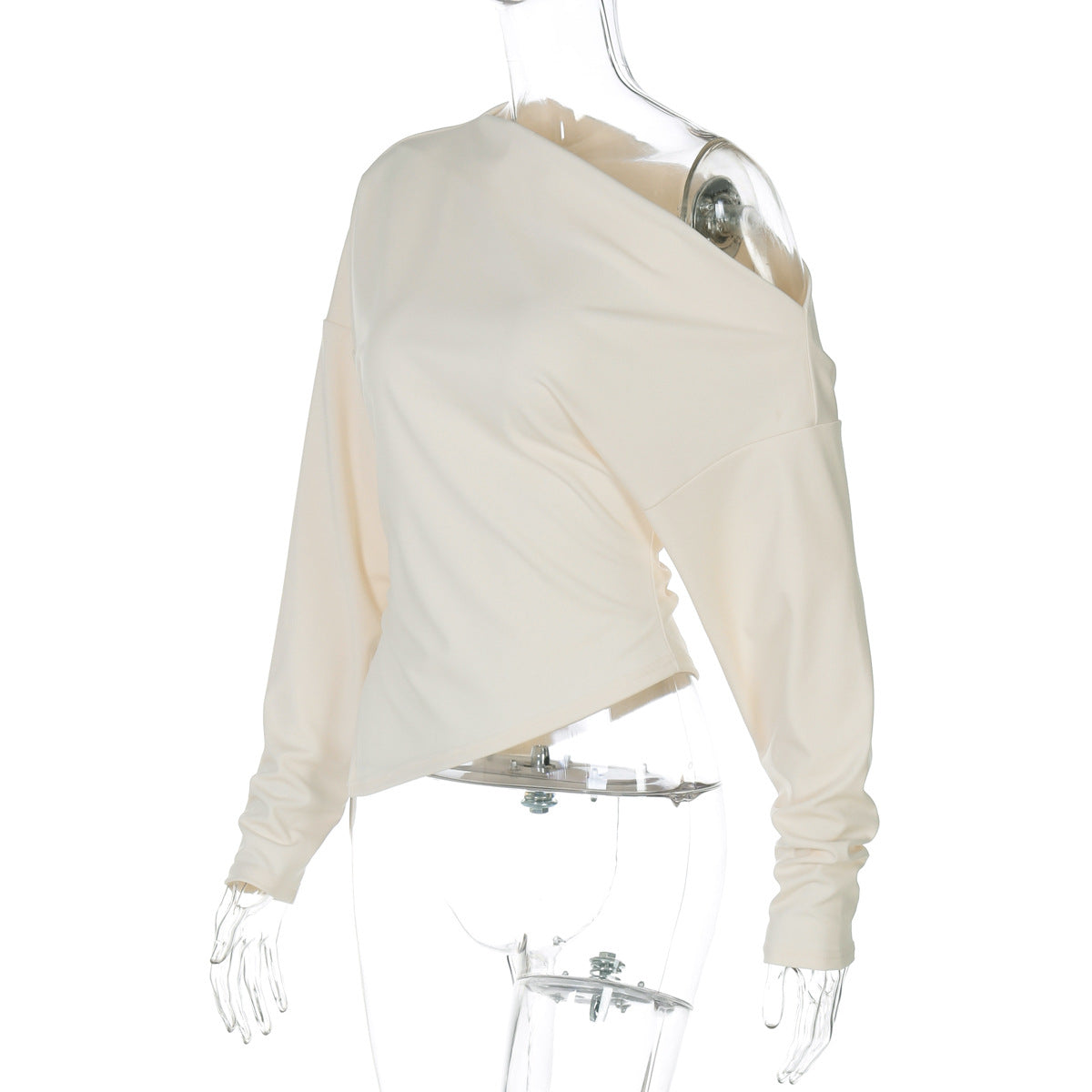 Women’s Classy Off-Shoulder Asymmetrical Top | Going out cutout top-Chic Autumn Style
