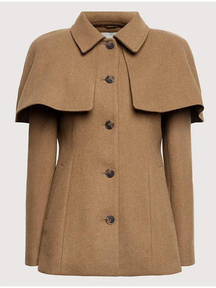Aurelia Lapel Cape Collar Jacket