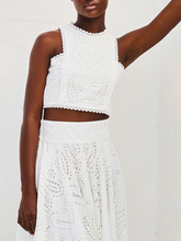 Load image into Gallery viewer, white 2 piece set, skirt set, two piece sets women, lace dress, Coord Sets, Maxi Skirt outfit set, two piece dress, skirt coord set, 2 piece sets, matching set women, Coord set dress, ladies cords, holiday two piece sets, skirt co ords sets, two piece lounge sets, summer co ord outfits.
