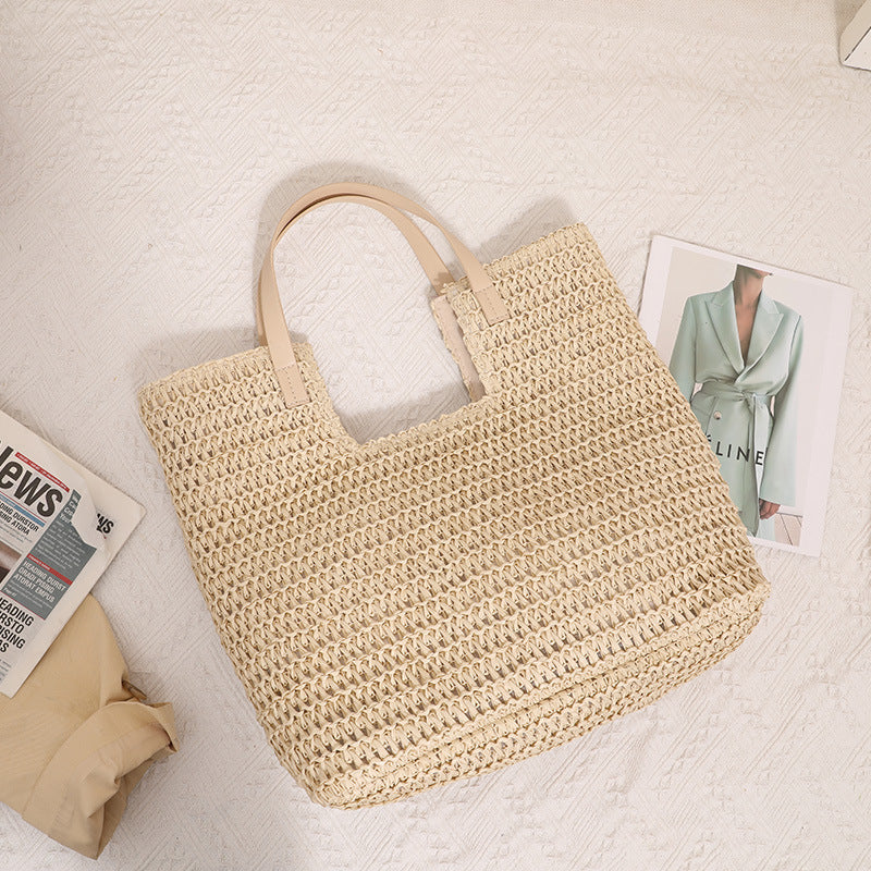 straw hobo bag, Straw shoulder bag with natural woven bag texture and roomy tote silhouette, wicker straw bag style designed as straw shopper bag for vacation, versatile vacation straw bag for holiday beach bag use.