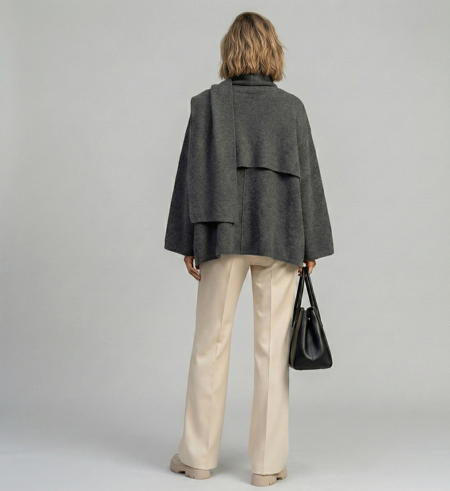 shawl collar coat women, grey wool coat women, winter coat with scarf women, oversized wool coat women, wool coat with scarf, shawl collar wool coat, draped scarf coat women, winter coat with scarf women.