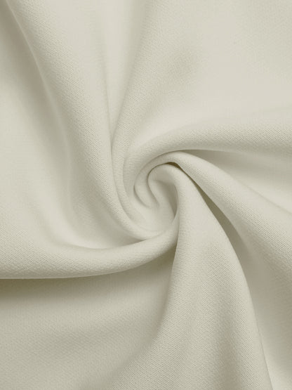 Cream Bow Front Midi Dress for Women | Fit and Flare Summer Dress with Contrast Trim