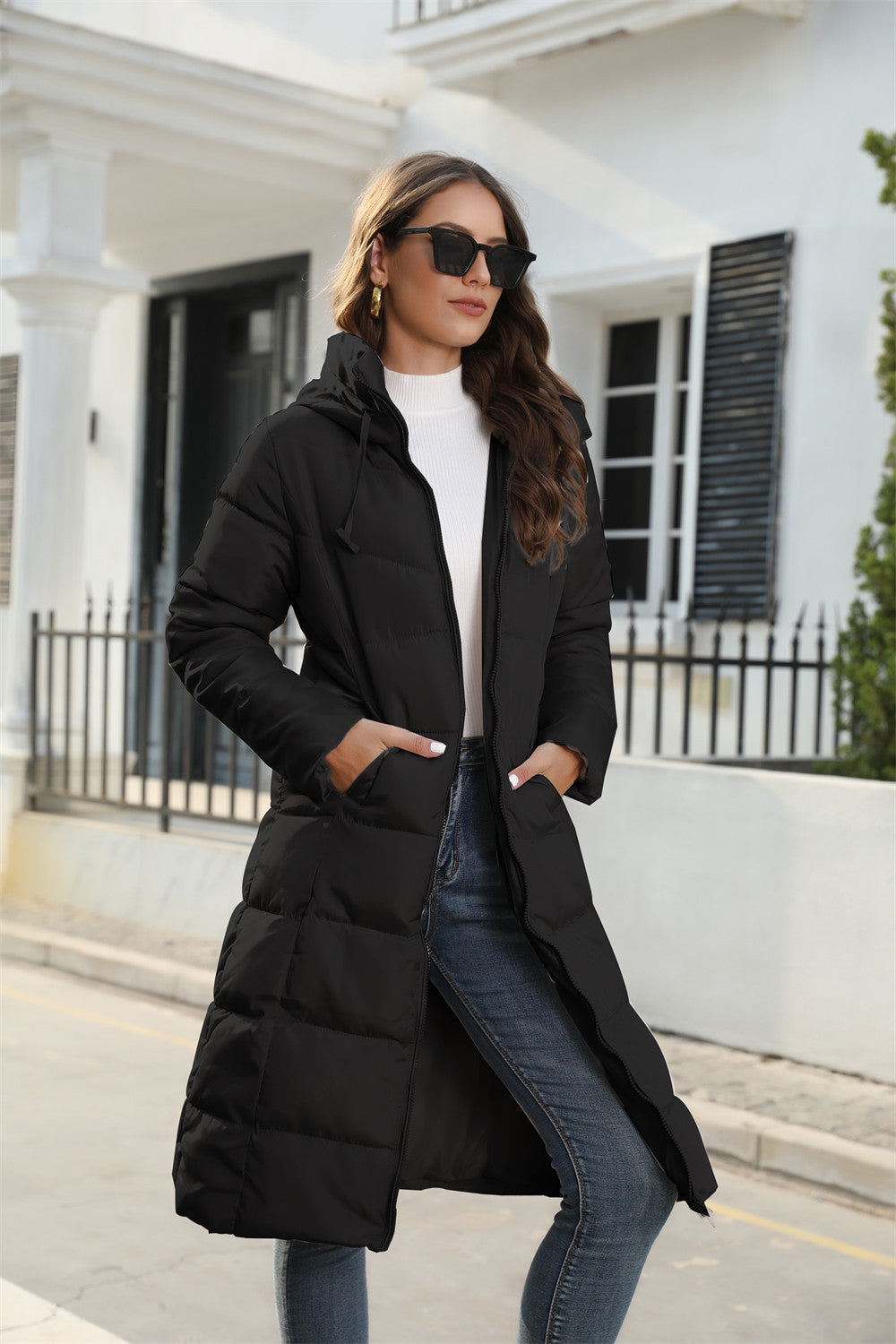Swag Fall hooded Long Puffer Coat, Women's down coats & jackets, Long  winter Parka Womens