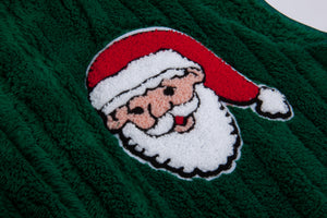 Christmas Ugly Hooded Sweater, Santa Sweater Jacket, Holiday season sweater, Womens christmas sweater with santa, Sleeveless hooded sweater.