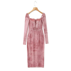 Divinely Stunning Midi Corset Dress | Lace Corset Dress | Bodycon Dress Lace