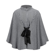 Load image into Gallery viewer, Mock Neck Top, Sweater top, mock turtleneck top, houndstooth sweater, holiday sweaters womens, trendy plus size coats, women’s wool costs and jackets, women’s winter coats &amp; jackets, womens plaid jumper,  womens outdoor coat, ladies wool jumpers, funky coats, womens winter jumpers, plus size fall sweaters.