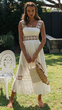 Load image into Gallery viewer, Spring Summer Women Clothing Long  Lace Stitching Big Swing Dress