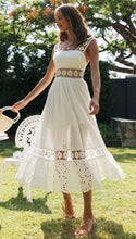 Load image into Gallery viewer, Spring Summer Women Clothing Long  Lace Stitching Big Swing Dress