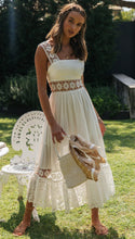 Load image into Gallery viewer, Spring Summer Women Clothing Long  Lace Stitching Big Swing Dress