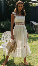 Load image into Gallery viewer, Spring Summer Women Clothing Long  Lace Stitching Big Swing Dress