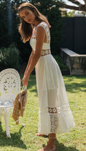 Load image into Gallery viewer, Spring Summer Women Clothing Long  Lace Stitching Big Swing Dress