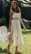 Load image into Gallery viewer, Spring Summer Women Clothing Long  Lace Stitching Big Swing Dress