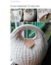 Load image into Gallery viewer, Rattan Bags, Wicker purse, shell bag, straw beach bag, beach bags, wicker bag, beach straw bag, crochet bags, rattan bag, white rattan bag, white beach bag,  clutch handbags, quirky bags, fun bags, unique bags.